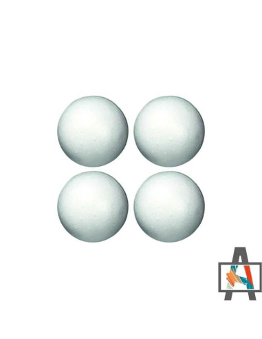 BOLA POLIESTIRENO 6 CM BLÍSTER 4 UD