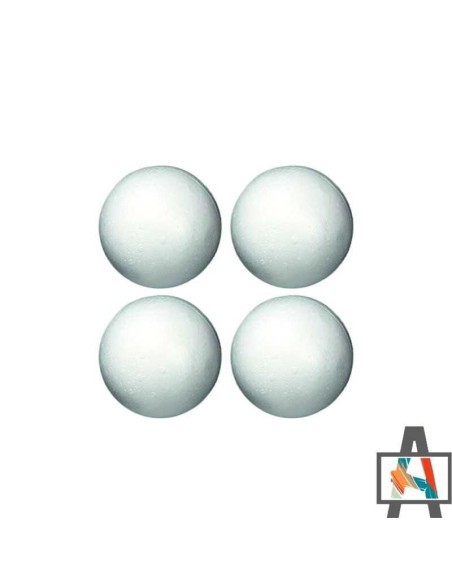 BOLA POLIESTIRENO 6 CM BLÍSTER 4 UD