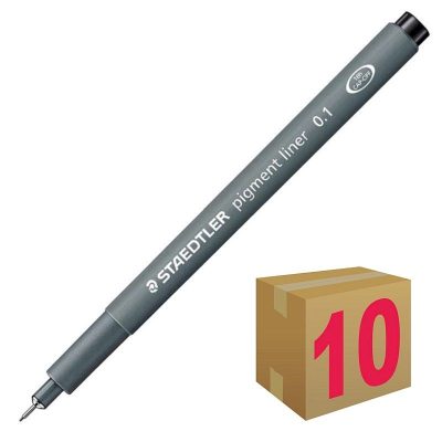 ROTULADOR CALIBRADO STAEDTLER 0 1 MM NEGRO C/10