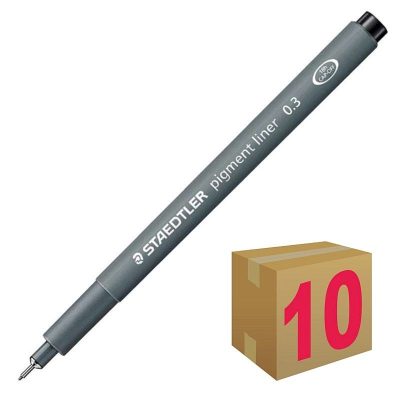 ROTULADOR CALIBRADO STAEDTLER 0 3 MM NEGRO C/10