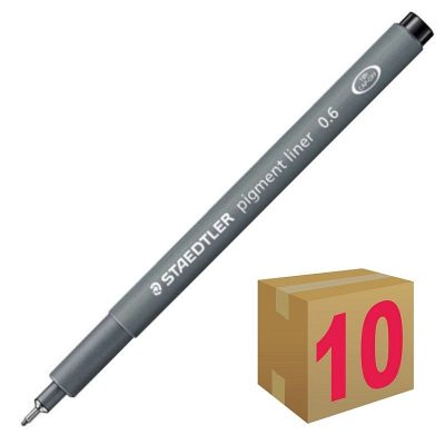 ROTULADOR CALIBRADO STAEDTLER 0 6 MM NEGRO C/10