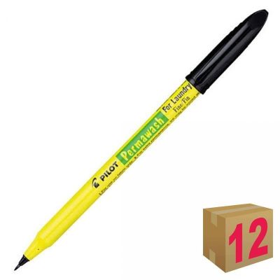 ROTULADOR PARA TEJIDOS PILOT PERMAWASH NEGRO C/12