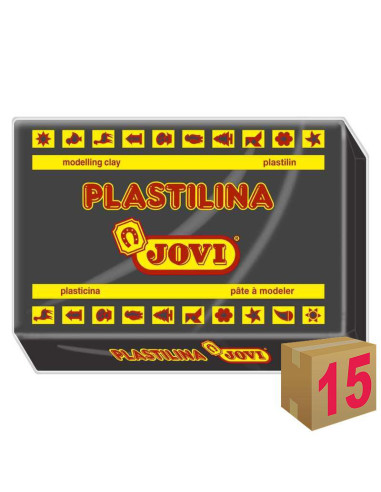 PLASTILINA JOVI ART 72 350GR NEGRO C/15