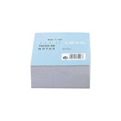 TACO NOTAS LOAN ENCOLADO 10X10CM 500H BLANCO