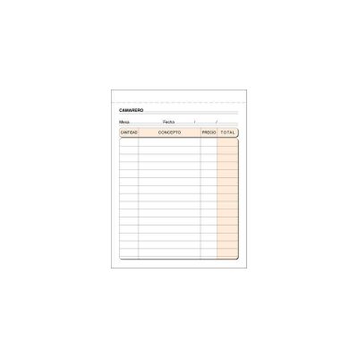 TALONARIO CAMARERO LOAN 1/8 NAT  SIMPLE T-58