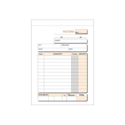 TALONARIO FACTURA LOAN 1/8 NAT  SIMPLE T-46