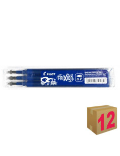 RECAMBIO BOLÍGRAFO PILOT FRIXION AZUL 3UD C/12
