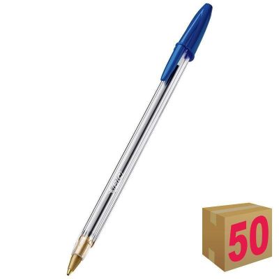 BOLÍGRAFO BIC CRISTAL ORIGINAL AZUL CAJA 50 UDS
