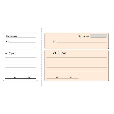 TALONARIO VALES LOAN 1/3 FOLIO CON MATRIZ T-14