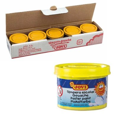 TÉMPERA JOVI ESCOLAR 35ML AMARILLO CAJA 5UN