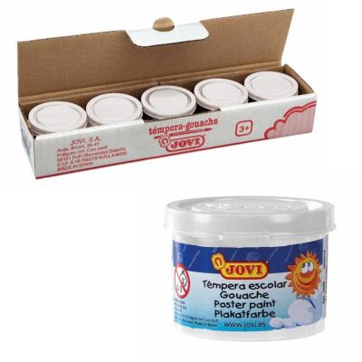 TÉMPERA JOVI ESCOLAR 35ML BLANCO CAJA 5UN