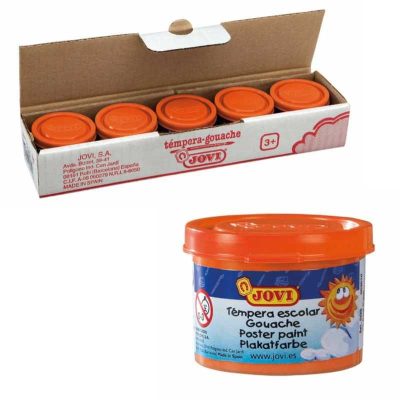 TÉMPERA JOVI ESCOLAR 35ML NARANJA CAJA 5UN