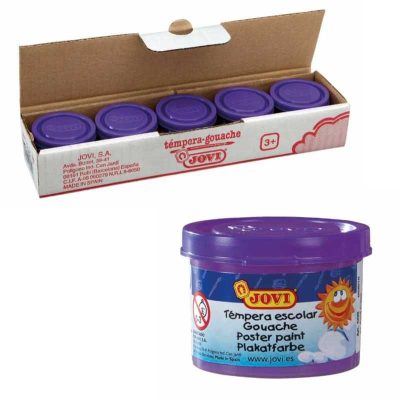 TÉMPERA JOVI ESCOLAR 35ML VIOLETA CAJA 5UN