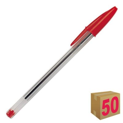 BOLÍGRAFO BIC CRISTAL ORIGINAL ROJO CAJA 50 UDS
