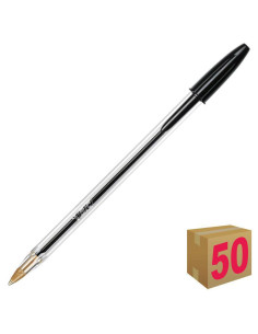 BOLÍGRAFO BIC CRISTAL ORIGINAL NEGRO CAJA 50 UDS