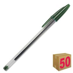 BOLÍGRAFO BIC CRISTAL ORIGINAL VERDE CAJA 50 UDS