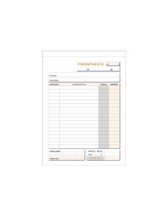TALONARIO PRESUPUESTO LOAN 1/4 NAT  DUPLO T-90