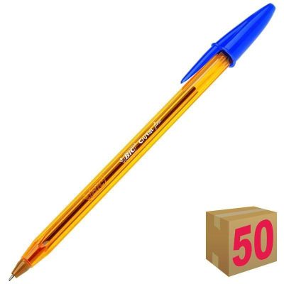 BOLÍGRAFO BIC CRISTAL FINO AZUL CAJA 50 UDS