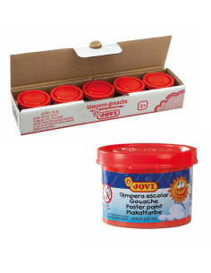 TÉMPERA JOVI ESCOLAR 35ML BERMELLÓN CAJA 5UN