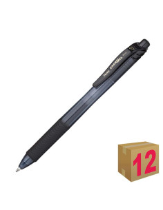 BOLIGRAFO PENTEL ENERGEL X BL107 NEGRO C/12