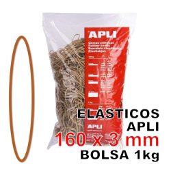 ELÁSTICOS APLI 160 X 3 MM BOLSA 1 KG MOD 12867