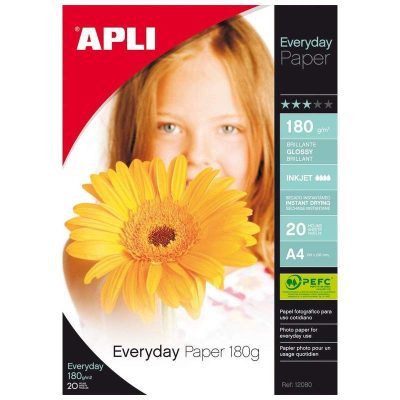 PAPEL FOTOGRÁFICO APLI EVERYDAY 180G 20H 12080
