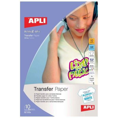 PAPEL TRANSFER CAMISETA APLI 10H