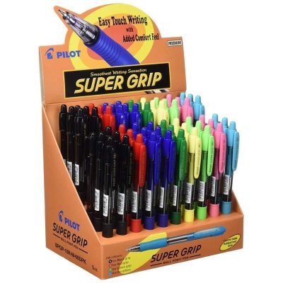BOLÍGRAFO PILOT SUPER GRIP EXPOSITOR 60 UDS
