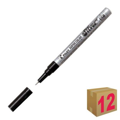 ROTULADOR PERMANENTE PILOT LIQUIDO PLATA F C/12