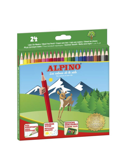 LÁPIZ ESCOLAR ALPINO CAJA 24 COLORES